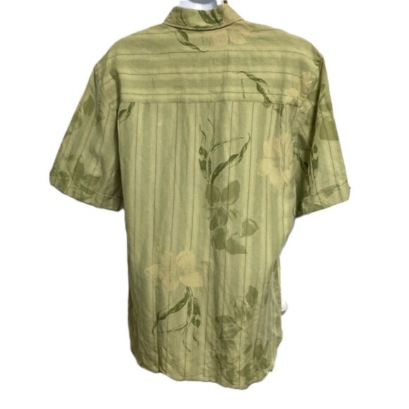 CUBAVERA Linen Blend Shirt Tropical Floral Button Up Shirt Mens Medium - Picture 4 of 11